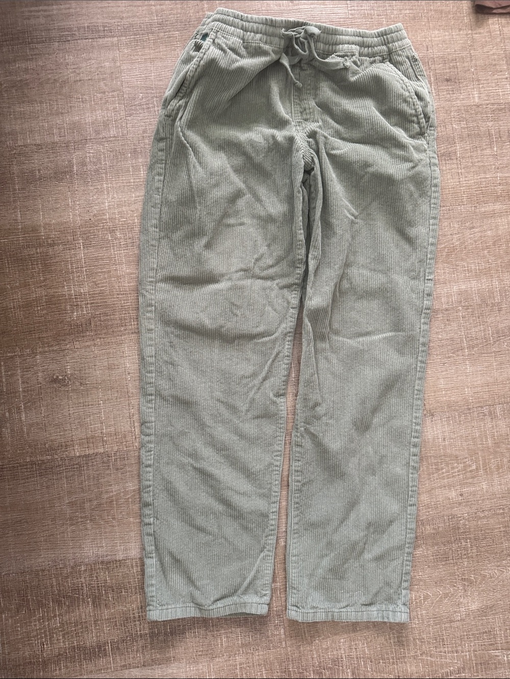 Empyre Men's Light Sage Green Corduroy Drawstring Pants